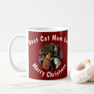 Caneca De Café Foto Melhor Mãe de Gato de Sempre Personalizado No