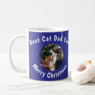 Caneca De Café Foto Melhor Pai de Gato do Mundo Nome de Animal de