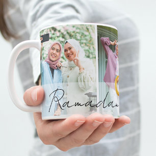 Caneca De Café Foto mínima moderna de Ramadan Mubarak islâmico