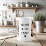 Caneca De Café Foto Moderna Dois | Você Faz Nossa Vida Completa<br><div class="desc">Foto Moderna Dois | Você Faz Nossa Vida Completa</div>