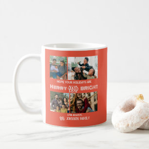 Caneca De Café Foto moderna e elegante da família Alegre e Brilha