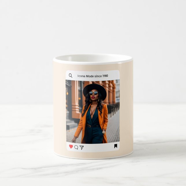 Caneca De Café Foto moderna estilo instagram elegante (Centro)