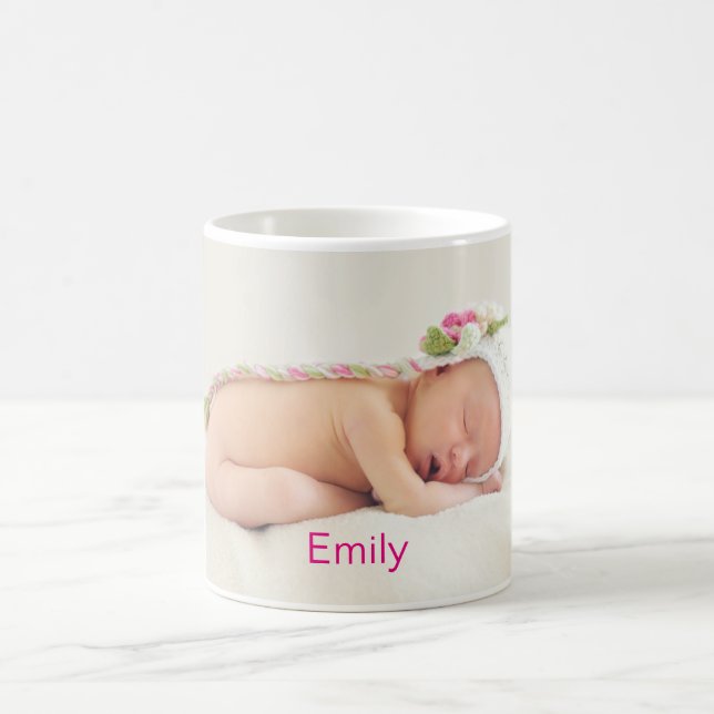 Caneca De Café Foto para bebê em forma de lince personalizada (Centro)