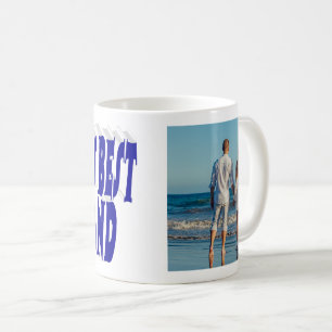 Caneca De Café Foto para marido com texto azul