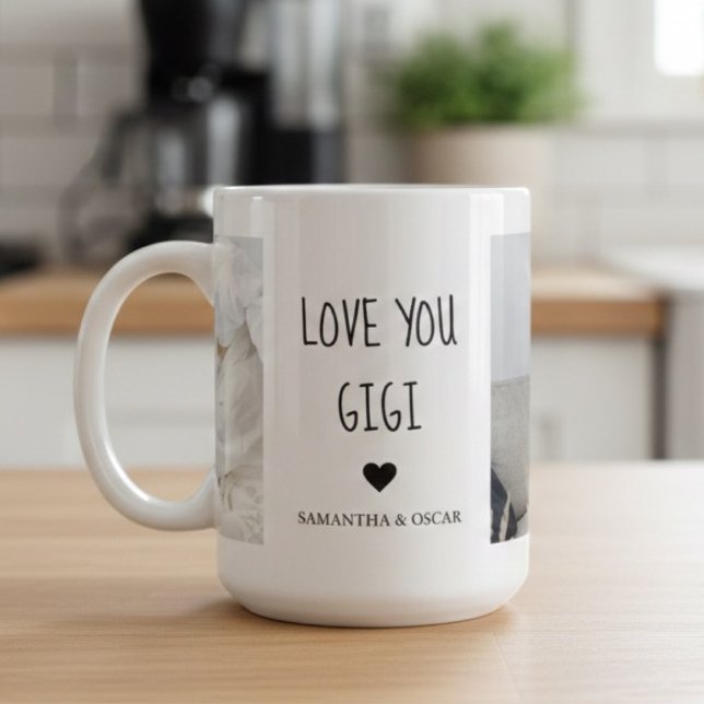 Caneca De Café Foto Personalizada Amo Você Gigi  (Criador carregado)