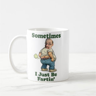 Caneca De Café Foto Personalizada Às Vezes Eu Só Estou Peidando