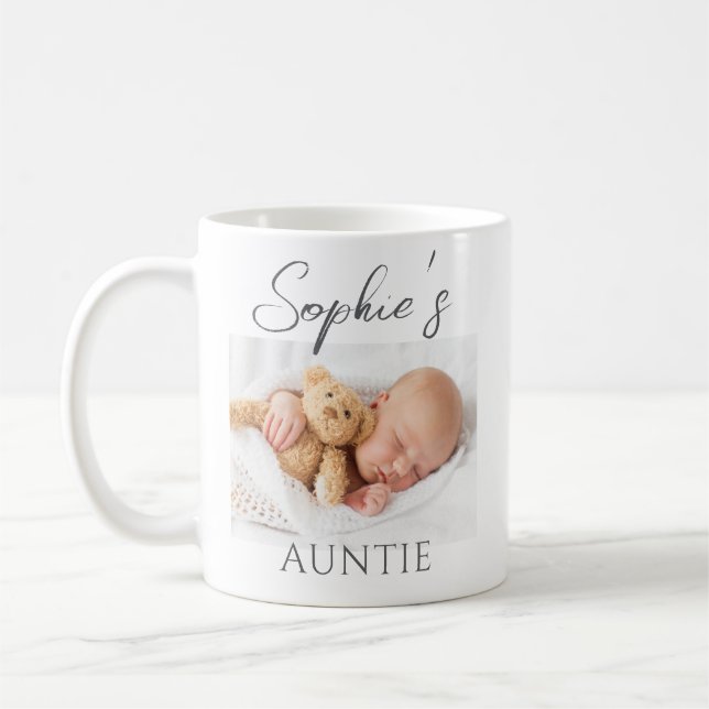Caneca De Café Foto personalizada Auntie Mug (Esquerda)