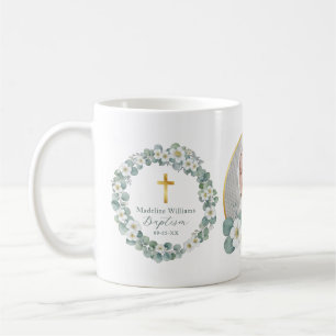 Caneca De Café Foto personalizada Baptism Mug Religioso Keepsasai