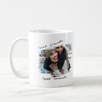 Caneca De Café foto personalizada, bons amigos, bons momentos