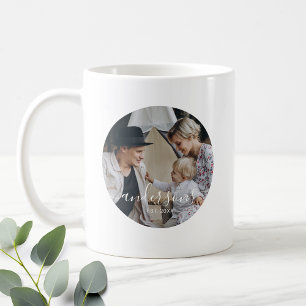 Caneca De Café Foto personalizada com nome de família e ano estab