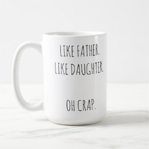 Caneca De Café Foto Personalizada Como Pai Como Filha, filho