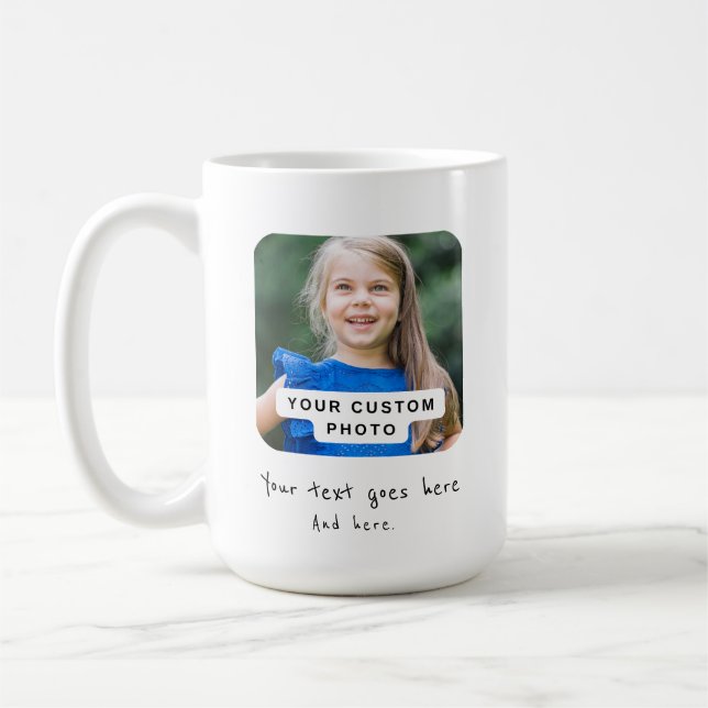 Caneca De Café Foto personalizada, crie a sua (Esquerda)