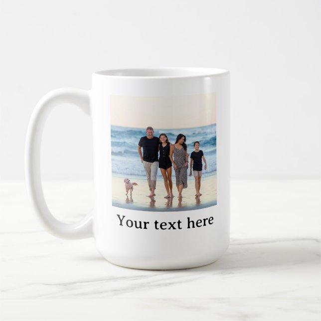 Caneca De Café foto personalizada Crie sua própria personalizada (Esquerda)