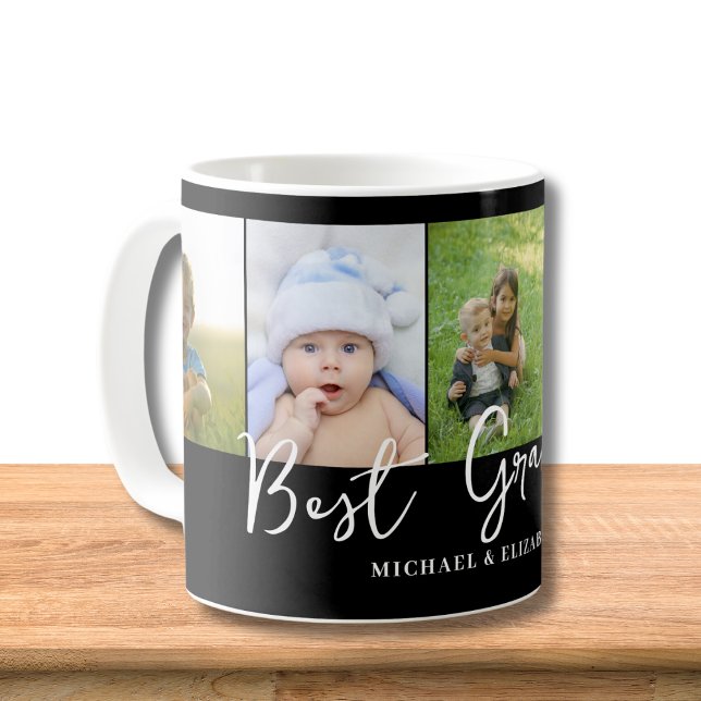 Caneca De Café Foto personalizada da melhor avó (Criador carregado)