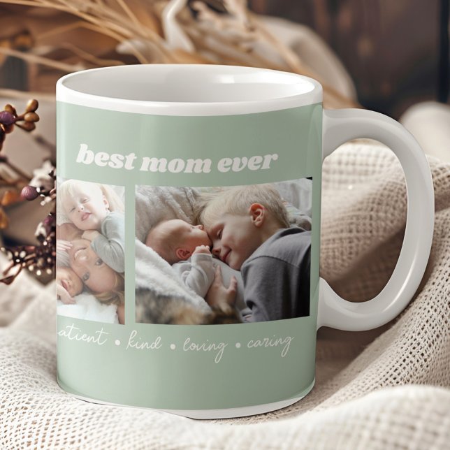 Caneca De Café Foto personalizada da melhor mãe de sempre (Criador carregado)