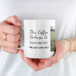 Caneca De Café Foto personalizada da melhor tia nunca<br><div class="desc">Dê à melhor tia um presente divertido com esta caneca de fotos personalizada. Personalize facilmente com uma fotografia familiar favorita de seus sobrinhos e sobrinhos. Você pode personalizar "This Coffee Pertence a" para sua bebida quente favorita (por exemplo, chá, bebida, etc.) e "Best Tue Ever" para algo semelhante em comprimento...</div>