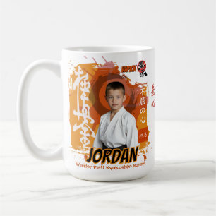 Caneca De Café Foto Personalizada de Aluno de Karate Kyokushin