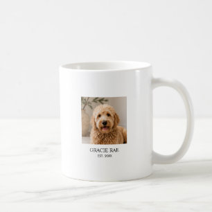 Caneca De Café Foto Personalizada de Animal de Estimação Moderna
