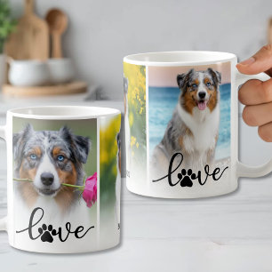 Caneca De Café Foto Personalizada de Cachorro Amante de Animais d