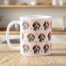 Foto Personalizada de Cachorro com Padrão de Pata 