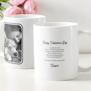 Caneca De Café Foto Personalizada de Cachorro Feliz Dia dos Namor
