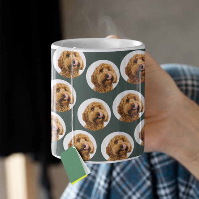 Caneca De Café Foto Personalizada de Cachorro | Rosto de Pet Pers (Criador carregado)
