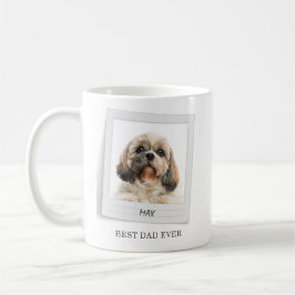 Caneca De Café Foto Personalizada de Cão de Aniversário do Pai Pe