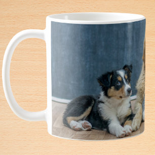 Caneca De Café Foto personalizada de cão em volta