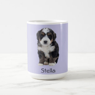 Caneca De Café Foto personalizada de cão - Mistura Lilac com Nome