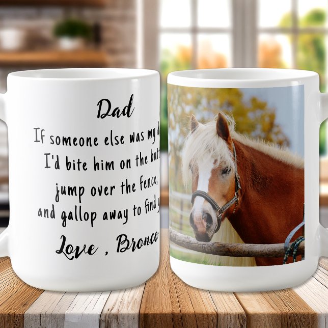 Caneca De Café Foto Personalizada De Equestre Engraçada Com O Fôl (Criador carregado)