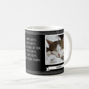Caneca De Café Foto Personalizada de Gato Feliz