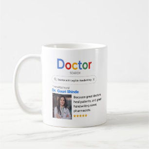 Caneca De Café Foto Personalizada de Médico com Nome e Texto Dive