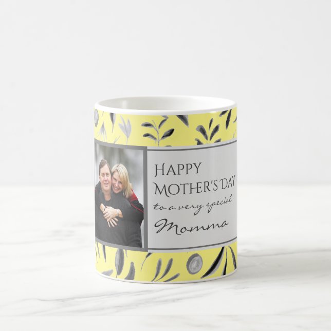 Caneca De Café Foto personalizada de MOMMA AMARELO (Centro)