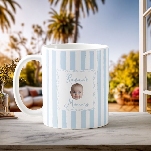 Caneca De Café Foto Personalizada de Nome de Bebê de Nova Mãe (Criador carregado)