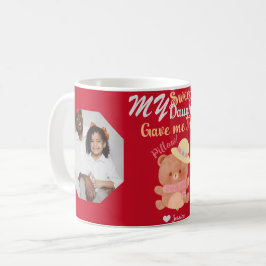Caneca De Café Foto personalizada de nomes de filhas da mamãe e d