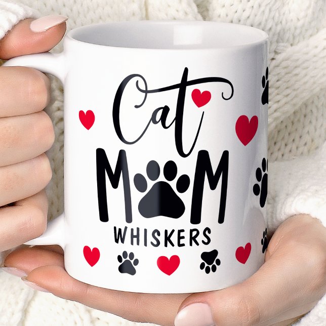 Caneca De Café Foto personalizada de Pet da Mãe de Cat Vermelha (Criador carregado)