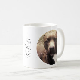 Caneca De Café Foto Personalizada De Pet De Cachorro Pit Bull