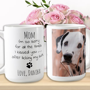 Caneca De Café Foto personalizada de Pet Engraçado Mãe