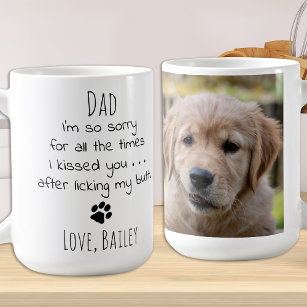 Caneca De Café Foto personalizada de Pet Engraçado Pai de Cachorr