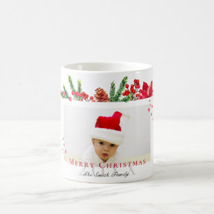 Caneca De Café Foto personalizada de quadro de Natal adorável
