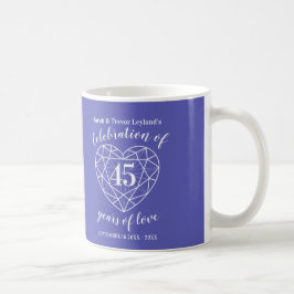 Caneca De Café Foto personalizada de safira de aniversário de cas
