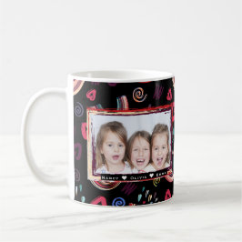 Caneca De Café Foto personalizada do Arco-Íris colorida moderna