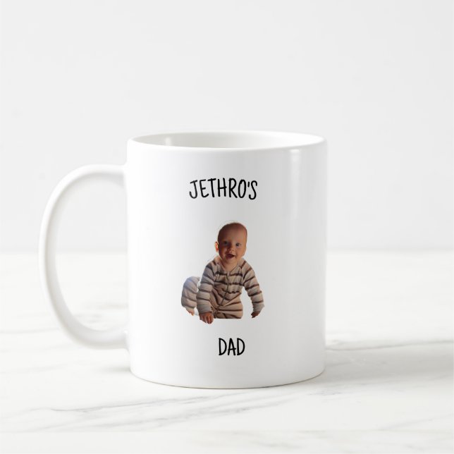 Caneca De Café Foto Personalizada do Bebê para o Papai – Presente (Esquerda)