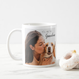 Caneca De Café Foto personalizada do cão de estimação vovó mãe