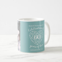 Caneca De Café Foto personalizada do Diamante de 60 anos