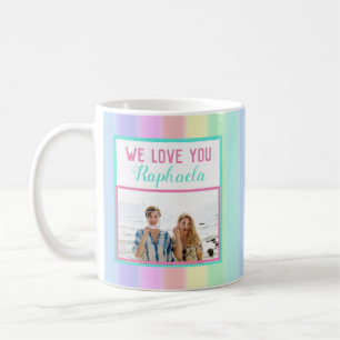 Caneca De Café Foto personalizada do melhor amigo do arco-íris c