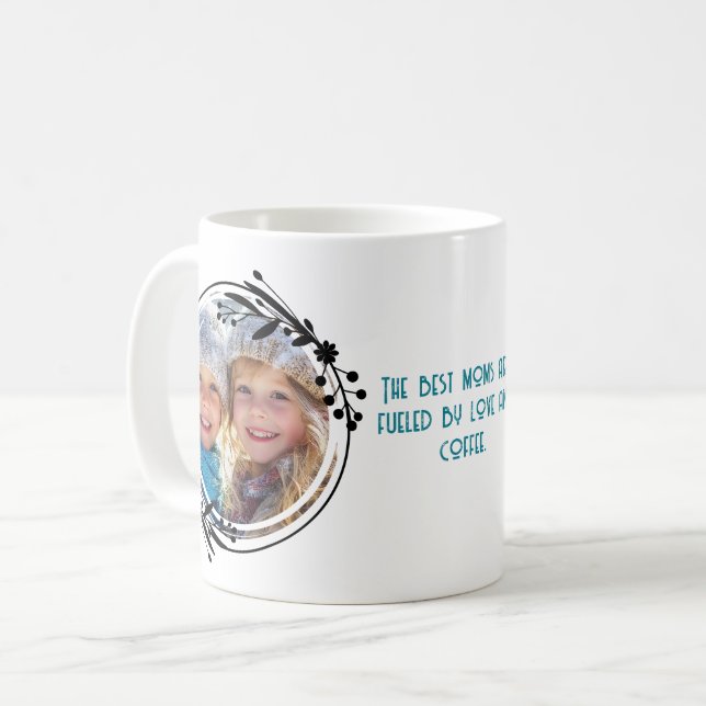 Caneca De Café Foto personalizada do melhor dia de as mães de sem (Frente Esquerda)