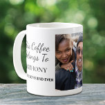 Caneca De Café Foto personalizada do melhor Namorado<br><div class="desc">Dê ao melhor namorado de todos os tempos um presente divertido com esta caneca de fotos personalizada. Personalize facilmente a sua fotografia favorita. Você pode personalizar "This Coffee Pertence a" para sua bebida quente favorita (por exemplo, chá, bebida, etc.) e "Best Namorado Nunca", algo parecido em comprimento. Você também pode...</div>