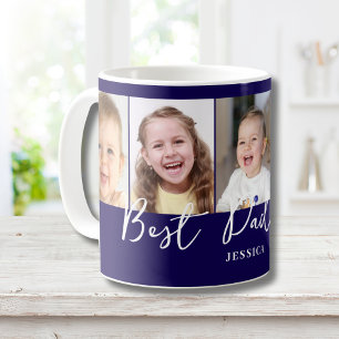 Caneca De Café Foto personalizada do melhor Pai azul