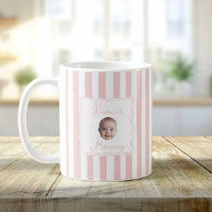 Caneca De Café Foto Personalizada do Nome do Bebê da Nova Mamãe